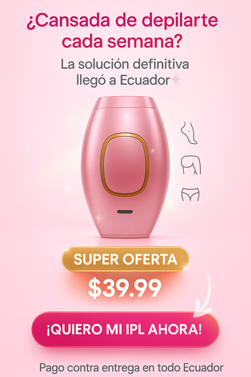 Depiladora Láser de Luz Pulsada “¡Elimina el vello para siempre y luce tu piel perfecta hoy mismo!